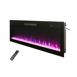 52 " Recessed and Wall Mounted Electric Fireplace, Low Noise, Remote Control with Timer, Touch Screen, Adjustable Flame Color and Speed, 750-1500W 52 " Recessed and Wall Mounted Electric Fireplace, Low Noise, Remote Control with Timer, Touch Screen, Adjustable Flame Color and Speed, 750-1500W