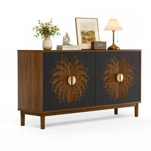 63"Sideboard/Dining Room Cabinet,Vintage-Style Decorative Storage Cabinet with Carved Doors,a Multifunctional Sideboard Ideal for Storage in Entryways,Living Rooms and Dining Rooms,63"L*15.7"W*32.7"H 63"Sideboard/Dining Room Cabinet,Vintage-Style Decorative Storage Cabinet with Carved Doors,a Multifunctional Sideboard Ideal for Storage in Entryways,Living Rooms and Dining Rooms,63"L*15.7"W*32.7"H