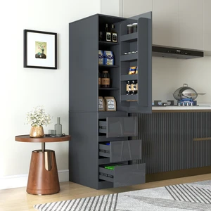 Kitchen Pantry Storage Cabinet,Food Pantry Cabinet with Doors ,shelves and drawers Kitchen Pantry Storage Cabinet,Food Pantry Cabinet with Doors ,shelves and drawers