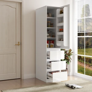 Kitchen Pantry Storage Cabinet,Food Pantry Cabinet with Doors ,shelves and drawers(Old SKU W331P295446) Kitchen Pantry Storage Cabinet,Food Pantry Cabinet with Doors ,shelves and drawers(Old SKU W331P295446)