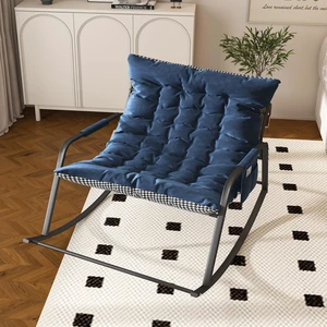 Rocking Chair with Storage, Cushions & Armrests, All-Season Comfort Lounge Recliner, Breathable Ergonomic Lounge Chair for Bedroom, Living Room, Patio, Garden(Blue) Rocking Chair with Storage, Cushions & Armrests, All-Season Comfort Lounge Recliner, Breathable Ergonomic Lounge Chair for Bedroom, Living Room, Patio, Garden(Blue)