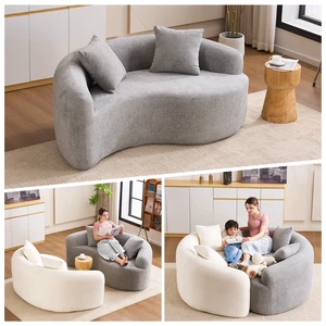 LY-042 S-Curved Dual-Depth(21.3"/26.8") Loveseat, Full Compression Sponge Sofa Light Grey, Chenille Modular for Small Apartments,400 lbs 66.9"L LY-042 S-Curved Dual-Depth(21.3"/26.8") Loveseat, Full Compression Sponge Sofa Light Grey, Chenille Modular for Small Apartments,400 lbs 66.9"L