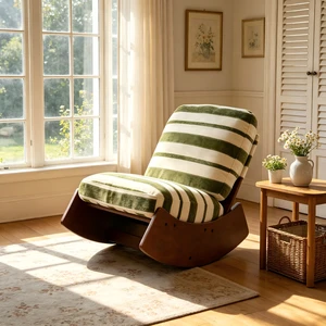 Comfortable Glider Rocking Chair, High-Quality Upholstery Glider Chair, Solid Wood Frame, Perfect for Multiple Settings Accent Reading Chair for Bedroom,Living Room Comfortable Glider Rocking Chair, High-Quality Upholstery Glider Chair, Solid Wood Frame, Perfect for Multiple Settings Accent Reading Chair for Bedroom,Living Room