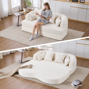 (Old Sku : W2231P392100) 2-in-1 Foldable Sofa Bed,70 Inch Folding Boneless Couch Convertible Compressed Sleeper Sofabed, 4 Pillows for Living Room Apartment, Milk White (Old Sku : W2231P392100) 2-in-1 Foldable Sofa Bed,70 Inch Folding Boneless Couch Convertible Compressed Sleeper Sofabed, 4 Pillows for Living Room Apartment, Milk White