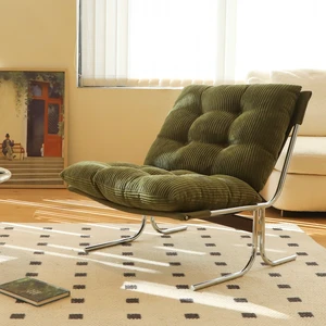 Modern Accent Chair, Comfy Living Room Chair with Metal Chrom Frame, Upholstered Soft Cushion Sofa Chairs for Home Office,Bedroom,Dining Room (Green-1pc) Modern Accent Chair, Comfy Living Room Chair with Metal Chrom Frame, Upholstered Soft Cushion Sofa Chairs for Home Office,Bedroom,Dining Room (Green-1pc)