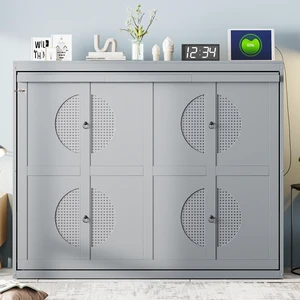 Queen Size Murphy Bed Wall Bed,Gray Queen Size Murphy Bed Wall Bed,Gray