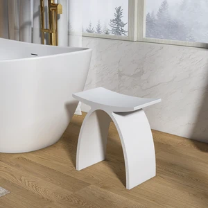 16.5 inch freestanding solid surface arched bathroom stool 16.5 inch freestanding solid surface arched bathroom stool