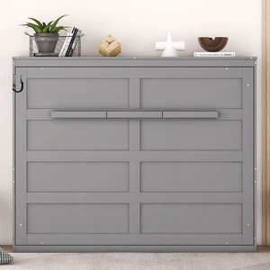 Full Size Murphy Bed Wall Bed,Gray Full Size Murphy Bed Wall Bed,Gray