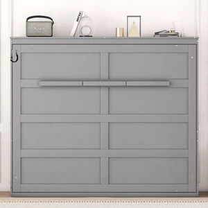 Queen Size Murphy Bed Wall Bed,Gray Queen Size Murphy Bed Wall Bed,Gray