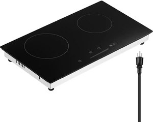 Built-in Electric Cooktop Radiant Ceramic Cooktop 2 Burners 23.6x13.3 inch