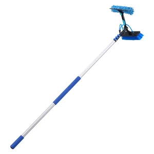 Solar Panel Cleaning Kit, 20 ft, Water Fed Pole Kit with Cleaning Brush, Soap Dispenser, Extendable Aluminum Telescopic Pole, 180° Rotatable Brush Head, for Roof Mounted Solar Panels, Windows Solar Panel Cleaning Kit, 20 ft, Water Fed Pole Kit with Cleaning Brush, Soap Dispenser, Extendable Aluminum Telescopic Pole, 180° Rotatable Brush Head, for Roof Mounted Solar Panels, Windows