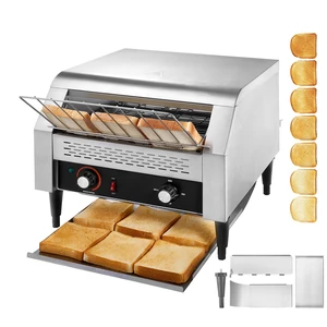 Commercial Conveyor Toaster, 450 Slices/Hour Conveyor Belt Toaster, Heavy Duty Stainless Steel Commercial Toaster Oven, Electric Restaurant Commercial Toaster for Toast Bun, Bagel, Bread Commercial Conveyor Toaster, 450 Slices/Hour Conveyor Belt Toaster, Heavy Duty Stainless Steel Commercial Toaster Oven, Electric Restaurant Commercial Toaster for Toast Bun, Bagel, Bread