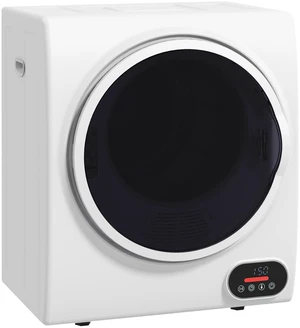 HOMCOM Portable Clothes Dryer, 120V 850W Compact Laundry Dryer with Intelligent Drying, 1.5 cu.ft Stainless Steel Drum, Front Load Electric Dryer for Apartments, Dorms, RVs, White HOMCOM Portable Clothes Dryer, 120V 850W Compact Laundry Dryer with Intelligent Drying, 1.5 cu.ft Stainless Steel Drum, Front Load Electric Dryer for Apartments, Dorms, RVs, White
