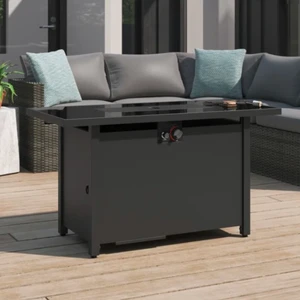25" H x 42" W Steel Outdoor Fire Pit Table with Lid 25" H x 42" W Steel Outdoor Fire Pit Table with Lid