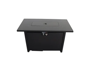 25" H x 42" W Steel Outdoor Fire Pit Table with Lid 25" H x 42" W Steel Outdoor Fire Pit Table with Lid