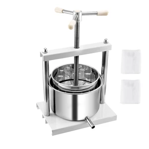 1.45 Gal/5L Fruit Wine Press, 2 Stainless Steel Barrels, Manual Juice Maker, Cider Apple Grape Tincture Honey Olive Oil Making Press with Triangular Handle for Outdoor Kitchen Home 1.45 Gal/5L Fruit Wine Press, 2 Stainless Steel Barrels, Manual Juice Maker, Cider Apple Grape Tincture Honey Olive Oil Making Press with Triangular Handle for Outdoor Kitchen Home