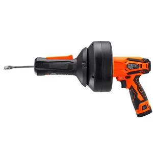12V Electric Drain Auger, 25FT Cordless Plumbing Snake Auto Feed, Pipeline Snake Drain Clog Remover with Power Drill for 3/4"-2" Pipes, 2.0Ah Battery and Charger Included 12V Electric Drain Auger, 25FT Cordless Plumbing Snake Auto Feed, Pipeline Snake Drain Clog Remover with Power Drill for 3/4"-2" Pipes, 2.0Ah Battery and Charger Included