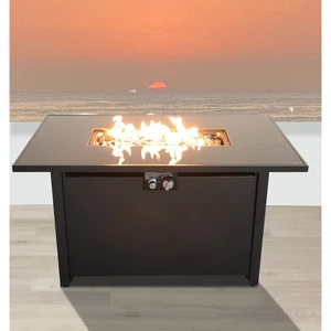 25" H x 42" W Steel Outdoor Fire Pit Table with Lid 25" H x 42" W Steel Outdoor Fire Pit Table with Lid