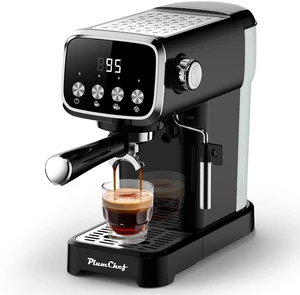 20BAR Slim Vertical Espresso Machine with Milk Frother, Built-in Cup Warmer, 43 OZ Detachable Tank, for Rich Espresso, Americano, Latte, Compact Space-Saving Design, Screen Button,Black 20BAR Slim Vertical Espresso Machine with Milk Frother, Built-in Cup Warmer, 43 OZ Detachable Tank, for Rich Espresso, Americano, Latte, Compact Space-Saving Design, Screen Button,Black