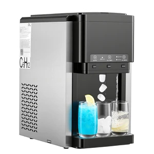 Water Dispenser with Ice Maker, 3-in-1 Countertop Water Dispenser, 35 LBS/24H, 12 Cubes/7 Min Fast Ice Making with 4 LBS Storage, Bullet/Crushed Ices & Cold-Water, for Home, Kitchen, Party Water Dispenser with Ice Maker, 3-in-1 Countertop Water Dispenser, 35 LBS/24H, 12 Cubes/7 Min Fast Ice Making with 4 LBS Storage, Bullet/Crushed Ices & Cold-Water, for Home, Kitchen, Party