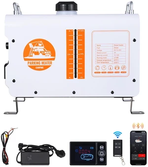8KW Diesel Heater, 12V/24V All in One Diesel Air Heater, with Bluetooth APP Control, Remote Control and Display Screen, CO Alarm, Fast Heating Portable Diesel Heater for Vehicles and Outdoors