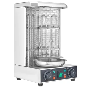 Shawarma Grill Machine, 13lbs Capacity, Chicken Shawarma Cooker Machine with 2 Burners, 122-572 Electric Vertical Broiler Gyro Rotisserie Oven Doner Kebab Machine for Home/Commercial Use Shawarma Grill Machine, 13lbs Capacity, Chicken Shawarma Cooker Machine with 2 Burners, 122-572 Electric Vertical Broiler Gyro Rotisserie Oven Doner Kebab Machine for Home/Commercial Use