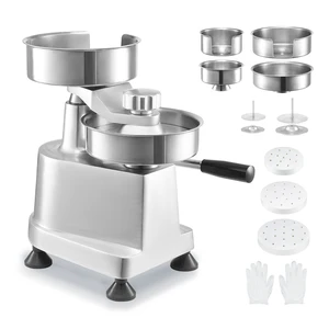 Commercial Burger Patty Maker, Hamburger Beef Patty Maker with 3 Convertible Mold(4/5/6-inch), Heavy Duty Stainless Steel Burger Press Machine, Meat Forming Processor with 1500 Pcs Patty Papers Commercial Burger Patty Maker, Hamburger Beef Patty Maker with 3 Convertible Mold(4/5/6-inch), Heavy Duty Stainless Steel Burger Press Machine, Meat Forming Processor with 1500 Pcs Patty Papers
