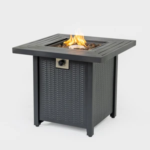 28-inch Iron Square Propane Fire Pit Table 28-inch Iron Square Propane Fire Pit Table