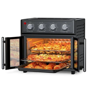PlumChef 26QT Large capacity French Double-Door Air Fryer Convection Toaster Oven, 1700W, 7 Preset Menus, 7-in-1 Multi-Function for Bake, Roast, Grill, Toast, Dehydrate& Defrost, Stainless Steel,Black PlumChef 26QT Large capacity French Double-Door Air Fryer Convection Toaster Oven, 1700W, 7 Preset Menus, 7-in-1 Multi-Function for Bake, Roast, Grill, Toast, Dehydrate& Defrost, Stainless Steel,Black