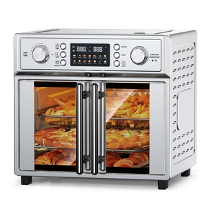 PlumChef 26QT Large Capacity French Double-Door Air Fryer Convection Toaster Oven, 1700W, 14 Preset Menus, 7-in-1 Multi-Function (Bake, Roast, Gril,Toast,Dehydrate&Defrost), Stainless Steel,silvery PlumChef 26QT Large Capacity French Double-Door Air Fryer Convection Toaster Oven, 1700W, 14 Preset Menus, 7-in-1 Multi-Function (Bake, Roast, Gril,Toast,Dehydrate&Defrost), Stainless Steel,silvery