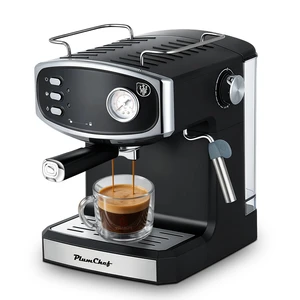 Plum chef 20 Bar Espresso Machine for home- Professional Compact Espresso Maker with Milk Frother Steam Wand, Pressure Gauge & 54oz Large Water Tank, Low Noise Fast Brewing for Cappuccino, Latte,black Plum chef 20 Bar Espresso Machine for home- Professional Compact Espresso Maker with Milk Frother Steam Wand, Pressure Gauge & 54oz Large Water Tank, Low Noise Fast Brewing for Cappuccino, Latte,black