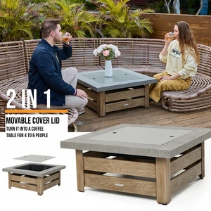 34-inch Iron Fire Pit Table Wood-burning stove