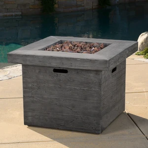 ANCHORAGE 32'' WOOD SQUARE MGO FIRE PIT GREY - 40,000 BTU ANCHORAGE 32'' WOOD SQUARE MGO FIRE PIT GREY - 40,000 BTU