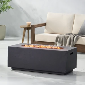 40" Outdoor 40,000 BTU Rectangular MgO Concrete Propane Fire Pit, Light Grey (Tank Cover not Included) 40" Outdoor 40,000 BTU Rectangular MgO Concrete Propane Fire Pit, Light Grey (Tank Cover not Included)