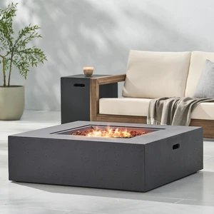 Outdoor 50000 BTU Propane Fire Pit, Dark Grey, with Tank Holder Outdoor 50000 BTU Propane Fire Pit, Dark Grey, with Tank Holder