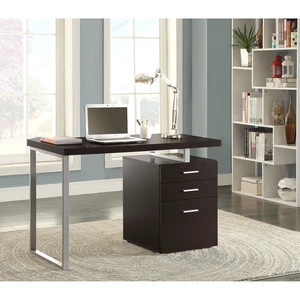Cappuccino 3-drawer Reversible Office Desk Cappuccino 3-drawer Reversible Office Desk