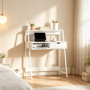 Space-Saving Study Table with Integrated Drawer,Versatile Computer Desk Designed for Small Rooms,Home Desk,Compact Writing Desk Space-Saving Study Table with Integrated Drawer,Versatile Computer Desk Designed for Small Rooms,Home Desk,Compact Writing Desk