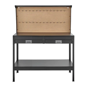 Hardwood Workbench, 242.5 lbs Weight Capacity, 47.2-inch Heavy Duty Workbench with Pegboard, 4 AC Outlets & 2 USB Ports, 4.9 ft Cable & 30 Hooks, Garage Work Bench with Drawer for Workshop Hardwood Workbench, 242.5 lbs Weight Capacity, 47.2-inch Heavy Duty Workbench with Pegboard, 4 AC Outlets & 2 USB Ports, 4.9 ft Cable & 30 Hooks, Garage Work Bench with Drawer for Workshop