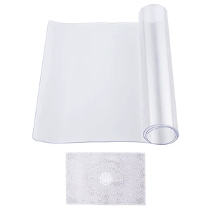 Plastic Table Cover, 14 x 24 Inch 1.5 mm Thick Clear Table Protector, Rectangle PVC Desk Mat, Waterproof & Easy Cleaning Desk Pad Tablecloth, for Office Dresser Dining Room Table Night Stand Plastic Table Cover, 14 x 24 Inch 1.5 mm Thick Clear Table Protector, Rectangle PVC Desk Mat, Waterproof & Easy Cleaning Desk Pad Tablecloth, for Office Dresser Dining Room Table Night Stand