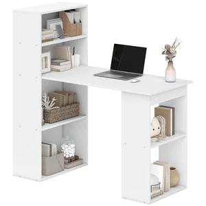 Computer Desk with Storage Shelves, Writing Desk Workstation Computer Desk with Storage Shelves, Writing Desk Workstation