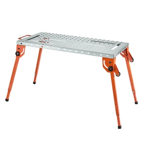 Welding Table 44" x 21" 500LBS Folding Workbench with 4-Level Adjustable Height Welding Table 44" x 21" 500LBS Folding Workbench with 4-Level Adjustable Height