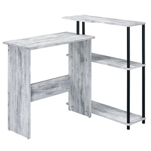 Antique White and Black Office Desk with Bookshelf Antique White and Black Office Desk with Bookshelf