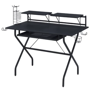 Black Computer Desk with Keyboard Tray Black Computer Desk with Keyboard Tray