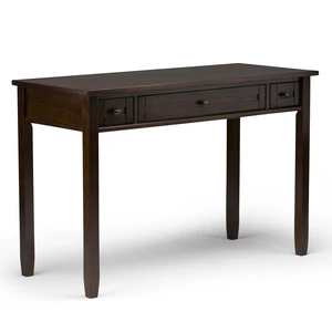 Warm Shaker 48 inch Wide Solid Wood Desk in Brunette Brown Warm Shaker 48 inch Wide Solid Wood Desk in Brunette Brown
