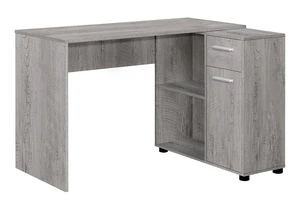Computer Desk, Home Office, Corner, Storage Drawers, 46"l, L Shape, Work, Laptop, Grey Laminate, Contemporary, Modern Computer Desk, Home Office, Corner, Storage Drawers, 46"l, L Shape, Work, Laptop, Grey Laminate, Contemporary, Modern