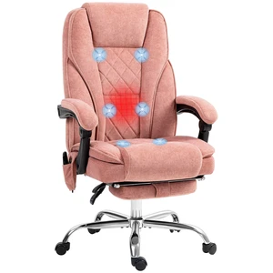 Vinsetto Massage Office Chair with Foot Rest, Executive Office Chair with 6 Vibration Point and Heat, Reclining Computer Chair, Swivel Desk Chair, Adjustable Height, Pink Vinsetto Massage Office Chair with Foot Rest, Executive Office Chair with 6 Vibration Point and Heat, Reclining Computer Chair, Swivel Desk Chair, Adjustable Height, Pink