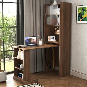 Folding Desk with Storage, Space-Saving Foldable Computer Desk for Small Spaces, Writing Study Table for Home Office, Bedroom, Dorm, Apartment Folding Desk with Storage, Space-Saving Foldable Computer Desk for Small Spaces, Writing Study Table for Home Office, Bedroom, Dorm, Apartment