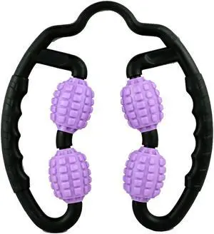 Gemdeck Muscle 4 Wheels Roller Trigger Point Massager Stick Muscle Relieve Leg Neck Arms Waist Sore Back Yoga Workout Exercise