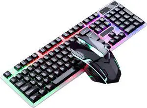 Gemdeck Mechanical Gaming Keyboard, Multi Color RGB Illuminated LED Backlit Wired Keyboard