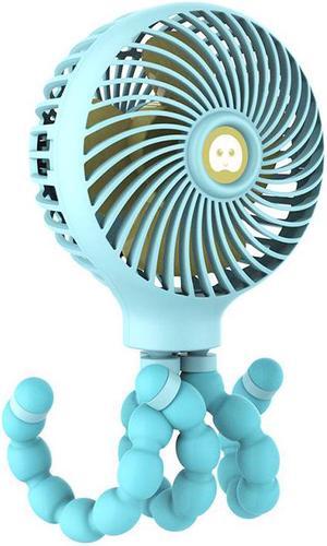Gemdeck Small Portable Fan Rechargeable and Handheld USB Cooling Fan Mini Stroller Fan Clip-on Blue